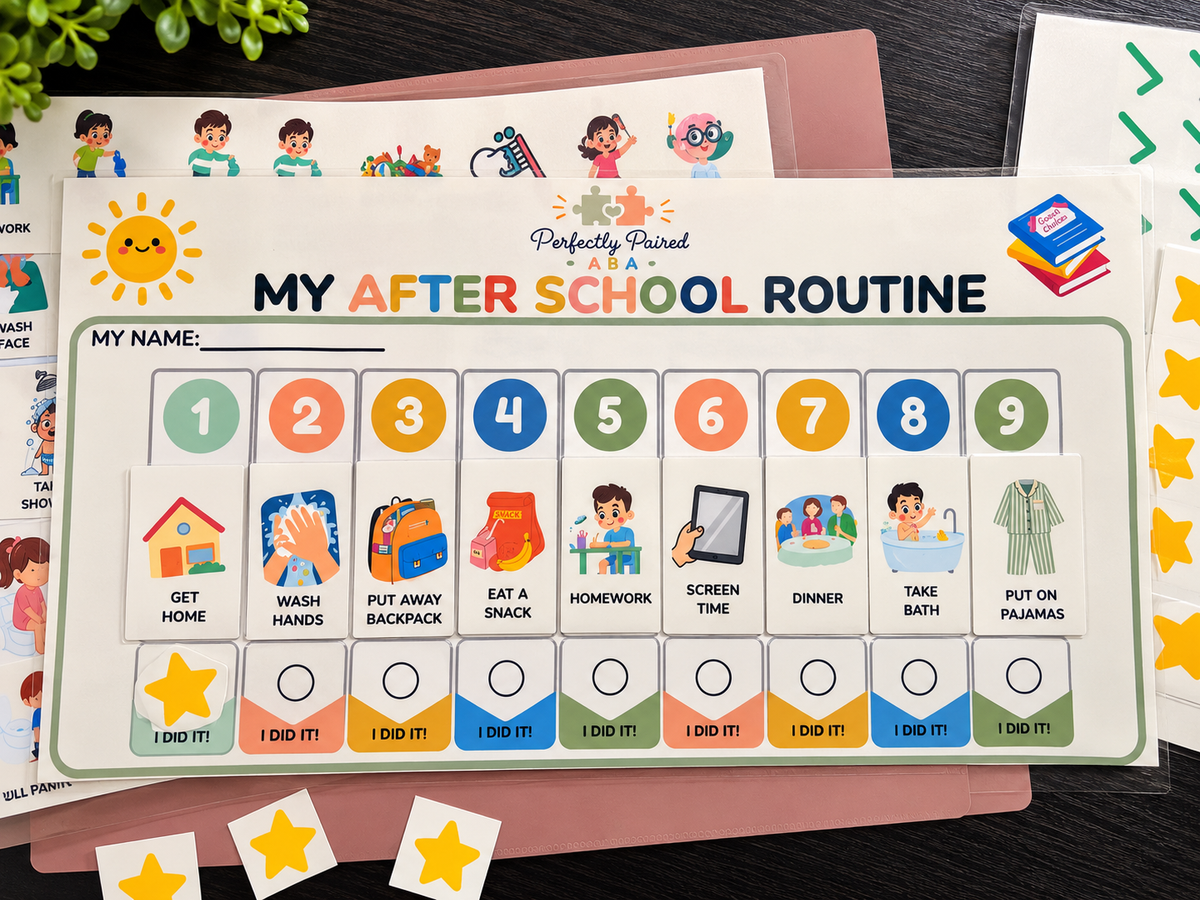Visual Schedule Bundle for Kids | 5 Routine Boards + 60+ Icons