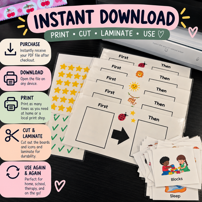 First Then Visual Board for Kids  Visual Support for Routines & Transitions
